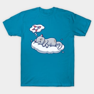 Cat Sleeping On The Cloud T-Shirt